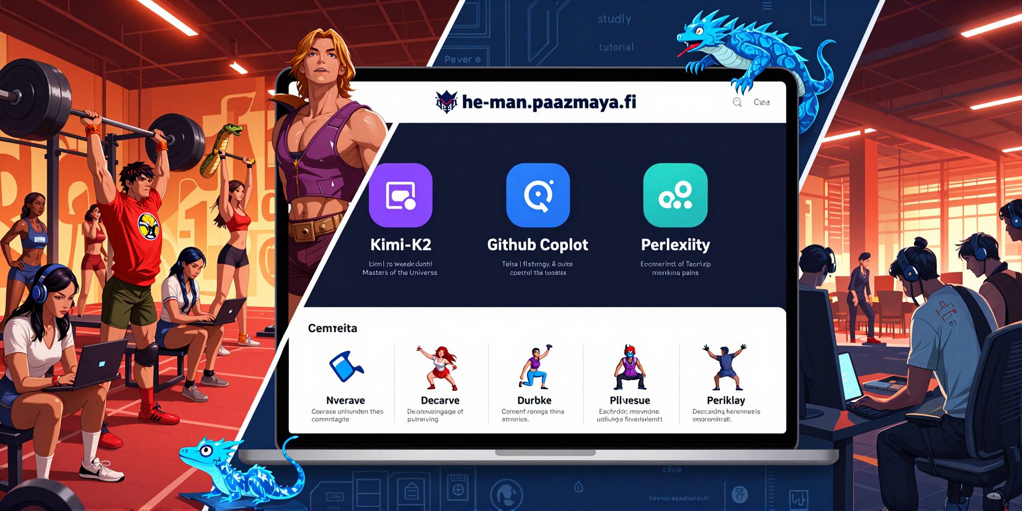 Create a He-Man inspired 12-week weight training program with a motivational UI and structured plan for peak performance by a movie premiere date.